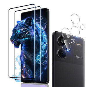 2+2枚セット 対応 Xiaomi Redmi Note 13 Pro+ 5G ガラスフィルム (2枚) + カメラフィルム (2枚) 日本製素材旭硝子製 用 Redmi Note 13 Pro Plus 5G フィルム 保護フィルム 硬度9H 指紋認証対応 耐衝撃 飛散防止 指