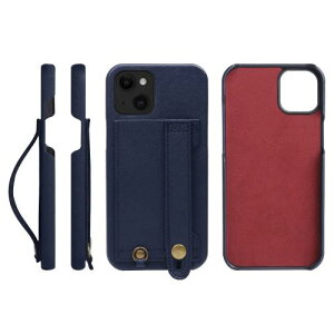 [HANATORA] iPhone 14 Plus �P�[�X Handy �n�[�h�P�[�X PU���U�[ �ϏՌ� �X�^���h�@�\ �n���f�B�x���g �n���h���C�h �X�g���b�v�z�[�� �X�g���b�v�����O �J�[�h�|�P�b�g �� �� �l�C�r�[ H6-14Plus-Navy