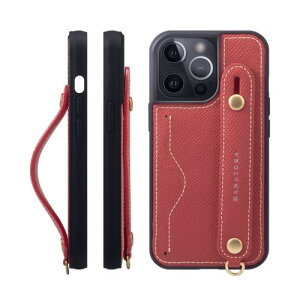 HANATORA iPhone15Pro �P�[�X �{�v �ϏՌ� �w�ʃx���g �J�[�h�|�P�b�g �X�}�z�P�[�X �X�}�z �X�^���h�@�\ �l�b�N �X�g���b�v �t�� �G���{�X���U�[ �M�t�g �}�O�l�b�g�Ȃ� ���b�h NCGH-15Pro-Red