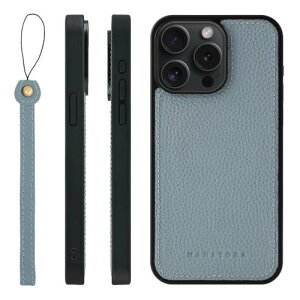 HANATORA iPhone15ProMax �P�[�X ���͋��� MagSafe �Ή� �{�v �ϏՌ� �o���p�[�^ �X�}�z�P�[�X �X�}�z �X�g���b�v �t�� �V�������N���U�[ �M�t�g �}�O�Z�[�t�Ή� �u���[�O���[ UMSGZ-15ProMax-BlueGray