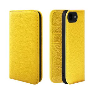 HANATORA iPhone16e ケース 手帳型 本革 スマホケース スマホ スタンド コードホルダー 付き シュリンクカーフレザー ギフト マグネットなし イエロー PH-16e-Yellow ギフト 誕生日ギフト 女性 彼女 お