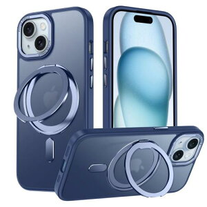 iPhone 13 用 ケース Magsafe対応 アイフォン13 カバー 360度回転スタンド 縦横多角度対応 Uovon スマホケース アイホン 13 携帯ケース ワイヤレス充電 車載ホルダー 対応 ストラップ穴付き 半透明 指