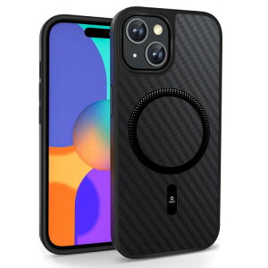 ONES iPhone 15 MagSafe 対応 ケース 薄型 米軍MIL規格 〔 画面 ・ レンズ保護、耐衝撃 〕『 滑り止め、防油・防汚 』 Qi充電 超軽量 持ちやすい 高磁力マグセーフ ?素繊維テクスチャ カバー