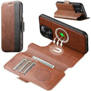 JCGOOD iPhone 15 Pro Max ケース 手帳型 分離式 2in1 取り外し可能 MagSafe対応 いphone15promax ケース 手帳 カード収納 マグセーフ ワイヤレス充電対応 アイフォン