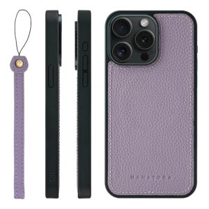 HANATORA iPhone15ProMax �P�[�X ���͋��� MagSafe �Ή� �{�v �ϏՌ� �o���p�[�^ �X�}�z�P�[�X �X�}�z �X�g���b�v �t�� �V�������N���U�[ �M�t�g �}�O�Z�[�t�Ή� �p�[�v�� UMSGZ-15ProMax-Purple