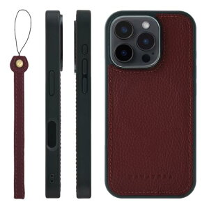 HANATORA iPhone16Pro �P�[�X ���͋��� MagSafe �Ή� �{�v �ϏՌ� �o���p�[�^ �X�}�z�P�[�X �X�}�z �X�g���b�v �t�� �V�������N���U�[ �M�t�g �}�O�Z�[�t�Ή� ���C�� UMSGZ-16Pro-Wine