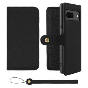 HANATORA Google Pixel 7 �P�[�X �蒠�^ �{�v �X�}�z�P�[�X �X�}�z �X�^���h �X�g���b�v �t�� �V�������N�J�[�t���U�[ �M�t�g �x���g���� �}�O�l�b�g�Ȃ� �u���b�N H0XB-GP7-Black �M�t�g �a�����M�t�g 