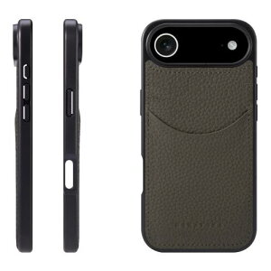 HANATORA iPhone�p 17Air �P�[�X �{�v �ϏՌ� �X�}�z�P�[�X �X�}�z �R�[�h�z���_�[ �t�� �V�������N�J�[�t���U�[ �M�t�g �}�O�l�b�g�Ȃ� �I���[�u�O���[ CPG-17Air-OliveGray