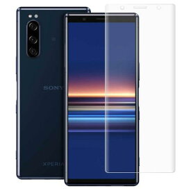 For Xperia 5 ガラスフィルム エクスペリア 5 SO-01M SOV41 指紋認証対応 強化ガラス 9H硬度 高光沢 撥水撥油 飛散防止貼 り付け簡単 気泡ゼロ 耐衝撃