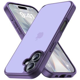 COSOIK iPhone 17 用 ケース 滑り止め 指紋防止 米軍MIL規格 耐衝撃 マット仕上げ ストラップホール付き アイフォン17 半透明 黄変防止 耐久性 カバー ワイヤレス充電対応 あいふおん17ケース 6.3 インチ パープル