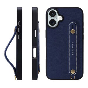 HANATORA iPhone16Plus �P�[�X �{�v �ϏՌ� �w�ʃx���g �X�}�z�P�[�X �X�}�z �X�^���h�@�\ �l�b�N �X�g���b�v �t�� �G���{�X���U�[ �M�t�g �}�O�l�b�g�Ȃ� �l�C�r�[ NGH-16Plus-Navy