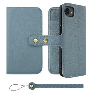 HANATORA iPhone16e �P�[�X �蒠�^ �{�v �X�}�z�P�[�X �X�}�z �X�^���h �X�g���b�v �t�� �V�������N�J�[�t���U�[ �M�t�g �x���g���� �}�O�l�b�g�Ȃ� �u���[�O���[ H0XB-16e-BlueGray �M�t�g �a�����M�t