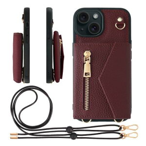 HANATORA iPhone15 �P�[�X �V�����_�[ �{�v �V�������N���U�[ �ϏՌ� �X�}�z�P�[�X �X�}�z �V�����_�[�X�g���b�v �t�� �t�@�X�i�[ �X�}�z�V�����_�[ �J�o�[ �J�[�h�|�P�b�g �J�[�h���[ ���K���� 