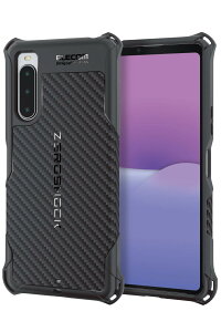 �G���R�� Xperia 10 V [ SO-52D / SOG11 ] �P�[�X �ϏՌ� �Ռ��z�� ZEROSHOCK �l�p�_���p�[ �n�j�J���\�� �O���b�v�e�N�X�`���[ �X�g���b�v�z�[���t�� �u���b�N PMWX232ZEROGBK