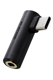 エレコム USB-C 3.5mm イヤホンジャック 変換アダプター ステレオミニプラグ 直挿し ケーブル無し DAC搭載 通話可能 [ iPad OS/Android OS 対応] ブラック MPA-C35DDBK
