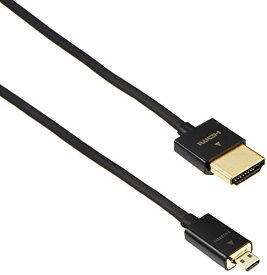 エレコム micro HDMI ケーブル 2m 4K × 2K対応 スリム 直径3.2mm (タイプAオス-タイプDオス) TB-HD14SSU20BK