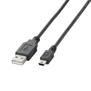 �G���R�� USB�P�[�u�� miniB USB2.0 (USB A �I�X to miniB �I�X) �m�[�}�� 1m �u���b�N U2C-M10BK