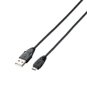�G���R�� USB�P�[�u�� microB USB2.0 (USB A �I�X to microB �I�X) PlayStation4�Ή� 0.15m �u���b�N U2C-AMB015BK