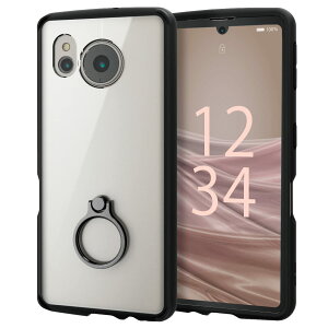 �G���R�� AQUOS sense7 [ SH-53C | SHG10 ] �P�[�X �J�o�[ �����O�t�� �ϏՌ� �Ռ��z�� TOUGH SLIM LITE ���d�x [�����Čy���ϏՌ��P�[�X] �X�g���b�v�z�[���t�� �u���b�N PM-S226TSLFCRBK