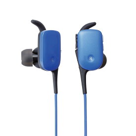 エレコム Bluetooth イヤホン (ブルートゥース) スポーツ向け 防水規格IPX5準拠 防汗 通話可能 ワンセグ音声可能 ブルー LBT-HPC11WPBU