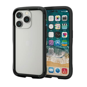 GR iPhone 14 Pro P[X Jo[ op[ ϏՌ [SɔzuGA[NbVՌz] TOUGH SLIM LITE Xgbvz[t ubN PM-A22CTSLBBK