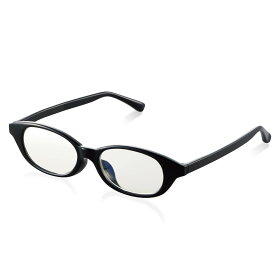 エレコム ブルーライトカット眼鏡 キッズ用 軽量 耐衝撃 割れにくい 中学年向 Mサイズ(8~10歳) 収納ポーチ付 ブラック G-BUC-W03MBK