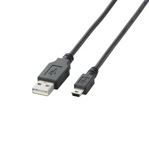 �G���R�� USB�P�[�u�� miniB USB2.0 (USB A �I�X to miniB �I�X) �m�[�}�� 2m �u���b�N U2C-M20BK
