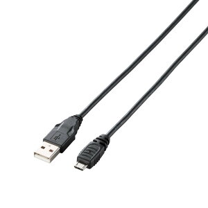 �G���R�� USB�P�[�u�� microB USB2.0 (USB A �I�X to microB �I�X) PlayStation4�Ή� 1.5m �u���b�N U2C-AMB15BK