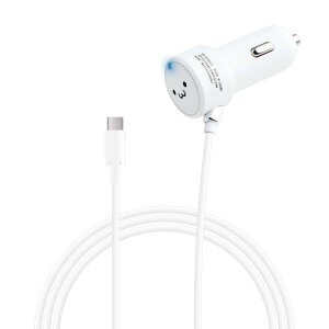 エレコム カーチャージャー 車載充電器 カー用品 Android 対応 Type-Cケーブル 1.0m (2.4A) ブラック MPA-CCC03WHF1
