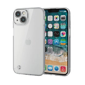 エレコム iPhone14 ケース カバー 極限保護 カメラ保護付き カメラレンズ周りまで保護 ハイブリッド TPU ポリカーボネート ストラップホール付き ブラック PM-A22AHVCKKCR クリア
