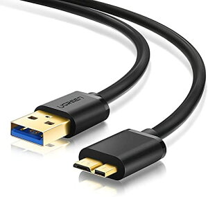 UGREEN USB3.0 MicroB USBP[u ^CvAIX - }CN^CvBIX ]Ƌ}[d OtHDD SSD Blu-ray BDhCu fWJ Galaxy Note3 S5ȂǂɑΉ 0.5M