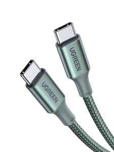 UGREEN USB Type CP[uPDΉ100W/5A }[dUSB C to USB C fh~ iPhone 15AMacBook ProAMatebookAiPadAXperiaAGalaxyType-c@Ή (1m, O[)