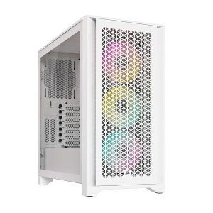 Corsair iCUE 4000D RGB Airflow Mid-Tower True White ~h^[^PCP[X CC-9011241-WW CS8624