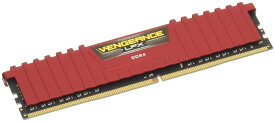 CORSAIR DDR4 デスクトップPC用 メモリモジュール VENGEANCE LPX Series レッド 8GB×1枚キット CMK8GX4M1A2666C16R