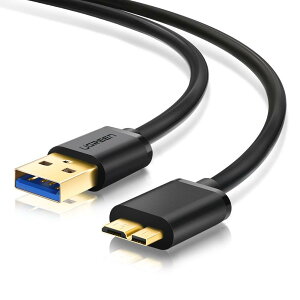 UGREEN USB3.0 MicroB USBP[u ^CvAIX - }CN^CvBIX ]Ƌ}[d OtHDD SSD Blu-ray BDhCu fWJ Galaxy Note3 S5ȂǂɑΉ 2M