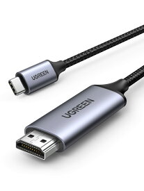 UGREEN USB Type C HDMI 変換ケーブル 4K@60Hz/3m Thunderbolt 3 ナイロン編み MacBook/MacBook Air/MacBook Pro/Galaxy/Huawei/Surface Go/Chromebook/など対応 (3M)