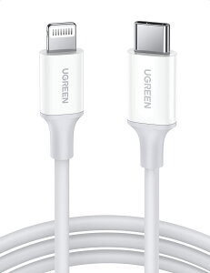 UGREEN USB C to Lightning P[uMFiF؎擾 3A}[d PDCgjOP[u iPhone 14 / iPhone 13/12/12 Pro/12 miniAiPhone 11 Pro Max XR XS Max,ȂǂɑΉ (2M)
