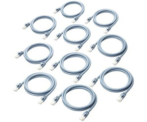 GR LANP[u CAT6AΉ EU RoHSwߏ ܐ܂h~ ȈՃpbP[Wdl 1m u[ 10Zbg LD-GPAT/BU1/RS1