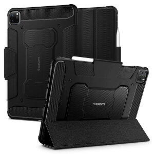 Spigen iPad Pro 12.9 P[X 6 / 5 (2022/2021) Ή ϏՌJo[ Apple Pencil [ X^h  Ռ z MbhEA[}[v ACS02889 (ubN)