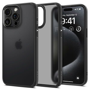 Spigen iPhone 15 Pro �P�[�X �N���A �ϏՌ� ���ςȂ� ������ ���炳�� �ČRMIL�K�i�擾 �w��h�~ �X�g���b�v�z�[�� ���� TPU �o���p�[�P�[�X 2�d�\�� �����Y�ی� �C�菝�h�~ ���C�����X�[�d�Ή� �E