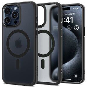 Spigen iPhone 15 Pro Max �P�[�X ������ MagSafe�Ή� �ČRMIL�K�i �E���g���E�n�C�u���b�h�E�}�O�t�B�b�g ACS06581 (�t���X�g�E�u���b�N)