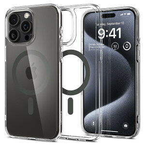 Spigen iPhone 15 Pro �P�[�X MagSafe �N���A �ϏՌ� �ČRMIL�K�i�擾 �X�g���b�v�z�[�� ���ϗ}�� ���� �X�g���b�v�z�[�� 2�d�\�� �����Y�ی� �C�菝�h�~ MagSafe ���C�����X�[�d�Ή� �E���g���E�n�C�u