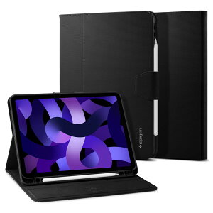 Spigen iPad Air5 �P�[�X 2022 (��5����) iPad Air4 �P�[�X 2020 �J�o�[ �X�^���h Apple Pencil���[ Pencil�z���_�[�t�� ���ߋ�t�� �p�x���߉\ �t�H���I�V���[�Y ���L�b�h�E�G�A�[�t�H���I ACS02246 (�u���b�N