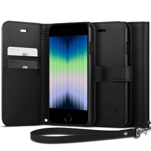Spigen iPhone SE3 P[X 3 iPhone SE2 iPhone8 iPhone7 PUU[ 蒠^ y ^ CX[dΉ J[h[ X^h@\ Xgbvt EHbgS ACS04413 (ubN)