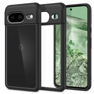 Spigen Google Pixel 8 ケース クリア TPU バンパーケース 2重構造 米軍MIL規格取得 耐衝撃 すり傷防止 黄ばみ無し ワイヤレス充電対応 ウルトラ・ハイブリッド ACS06280 (マット・ブラック)
