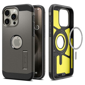 Spigen iPhone 15 Pro P[X MagSafe ϏՌ X^ht ČRMILKi擾 }Olbg 3w\ Jی h~ Ռz CX[dΉ ^tEA[}[ }OtBbg ACS06732 (K^