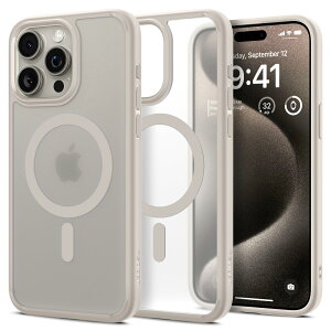 Spigen iPhone 15 Pro �P�[�X MagSafe �N���A �ϏՌ� �ČRMIL�K�i�擾 �X�g���b�v�z�[�� ���ϗ}�� ���� �X�g���b�v�z�[�� 2�d�\�� �����Y�ی� �C�菝�h�~ MagSafe ���C�����X�[�d�Ή� �E���g���E�n�C�u
