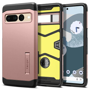 Spigen Pixel7 Pro �P�[�X �ϏՌ� �X�^���h�t�� �ČRMIL�K�i�擾 �O�w�\�� �X�}�z�X�^���h �J�����ی� ���h�~ �Ռ� �z�� Qi�[�d ���C�����X�[�d �^�t�E�A�[�}�[ ACS04730 (���[�Y�E�S�[���h)