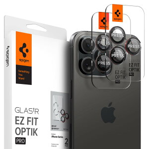 Spigen EZ Fit Optik Pro iPhone 15 Pro, iPhone 15 Pro Max, iPhone 14 Pro, iPhone 14 Pro Max �p �J�����t�B���� �\��t���L�b�g�t��iPhone15Pro, iPhone15ProMax, iPhone14Pro, iPhone14ProMax �\��t���L�b�g�����Y�v���e�N�^�[�t�B