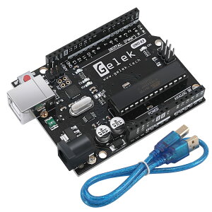 GELEK ArduinopUNO R3 }CR{[h Arduinoƌ݊ J{[h ATmega328P + ATmega16U2 (USB P[u)